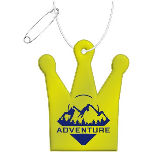amarillo neón Colgante de TPU reflectante en forma de corona H-12