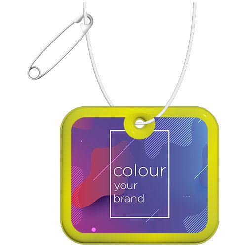 amarillo neón Colgante de PVC reflectante rectangular XL H-20