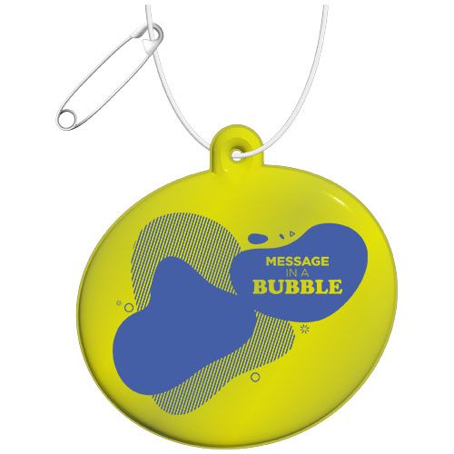 amarillo neón Colgante de TPU reflectante ovalado H-09