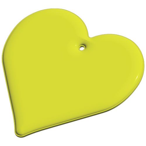 amarillo neón Colgante de TPU reflectante en forma de corazón H-09