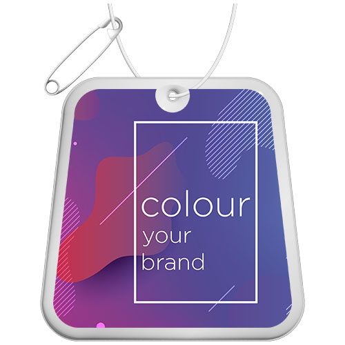 Colgante de PVC reflectante en forma de trapecio H-09 