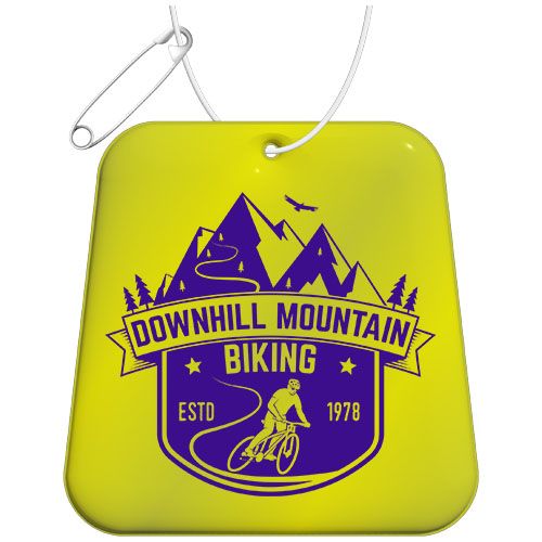 amarillo neón Colgante de TPU reflectante en forma de trapecio H-09