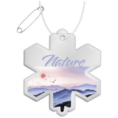 Colgante de PVC reflectante en forma de copo de nieve H-10 