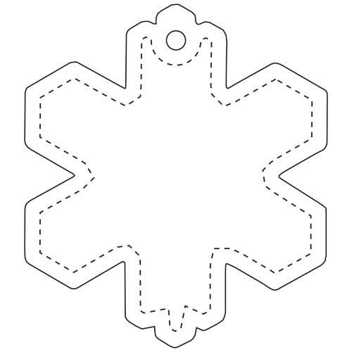 Colgante de PVC reflectante en forma de copo de nieve H-10 