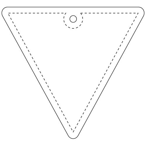 Colgante de PVC reflectante en forma de triángulo invertido 