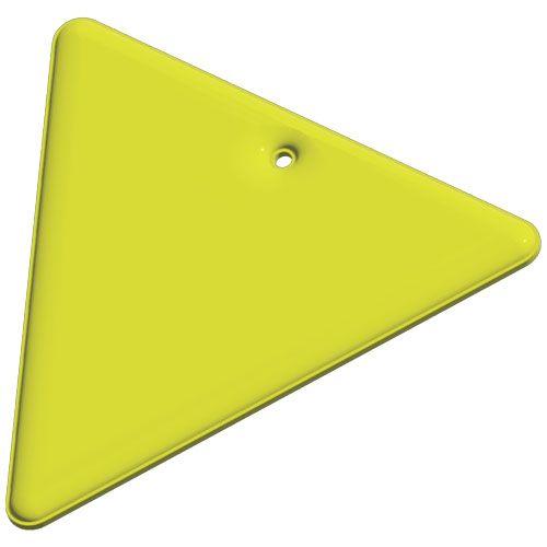 amarillo neón Colgante de PVC reflectante en forma de triángulo invertido