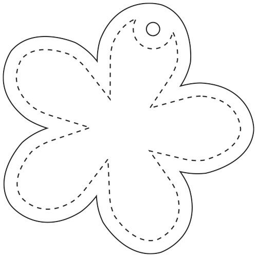 white Colgante de PVC reflectante en forma de flor H-13