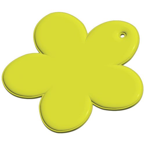 amarillo neón Colgante de PVC reflectante en forma de flor H-13