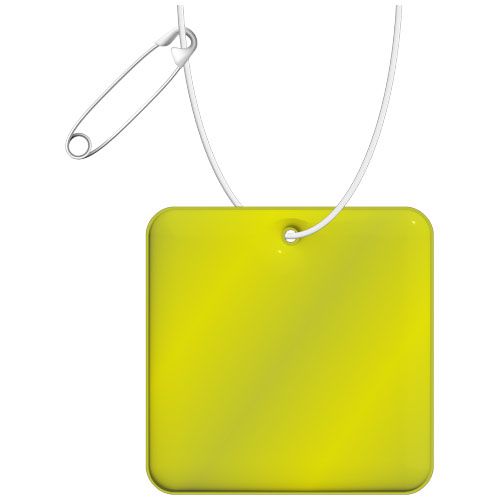 amarillo neón Colgante de PVC reflectante cuadrado H-20