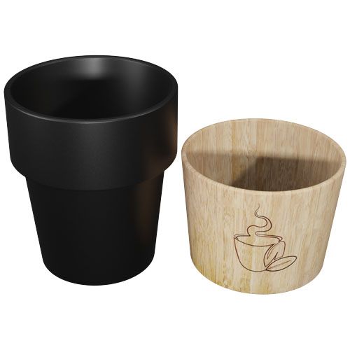 black Taza para café de cerámica magnética SCX