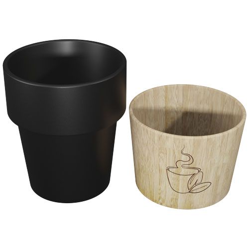 black Set de 4 tazas para café de cerámica magnética SCX