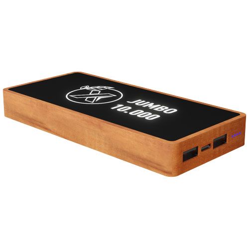 Batería externa inalámbrica de madera de 10 000mAh 