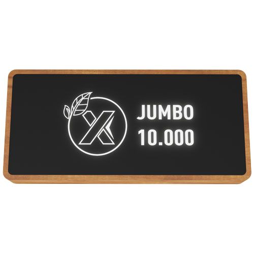 Batería externa inalámbrica de madera de 10 000mAh 