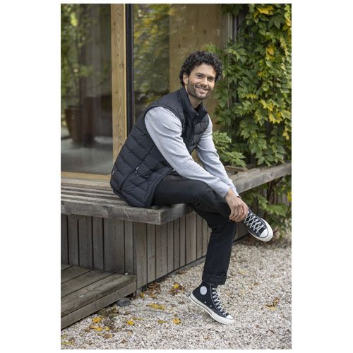 black Chaleco de plumón con aislamiento para hombre