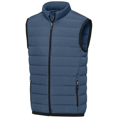 azul oscuro Chaleco de plumón con aislamiento para hombre