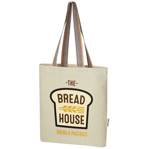 natural Bolsa Tote de algodón reciclado de 180 g/m² de 5 l