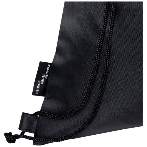 gris chiné/negro Bolsa con cordón plegable reciclada de 7L