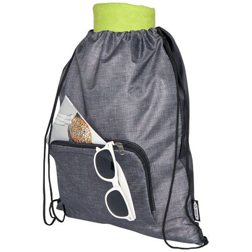 Bolsa con cordón plegable reciclada de 7L 