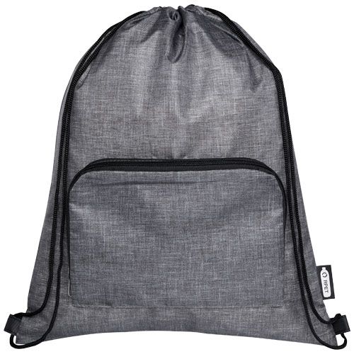 Sac pliable 7 L recyclé avec cordon de serrage Ash - 3