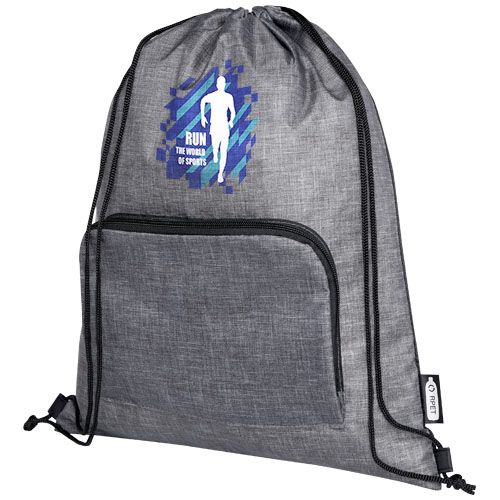 Sac pliable 7 L recyclé avec cordon de serrage Ash - 2