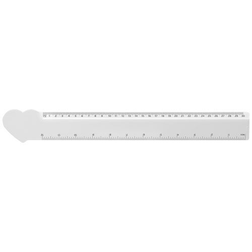 Règle Tait de 30 cm en plastique recyclé en forme de cœur - 3