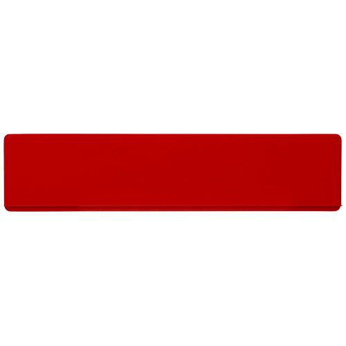 red Regla de plástico reciclado de 15 cm