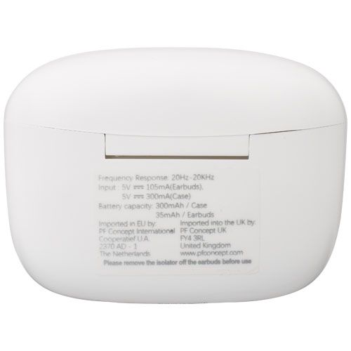 white Auriculares inalámbricos con emparejamiento automático True Wireless