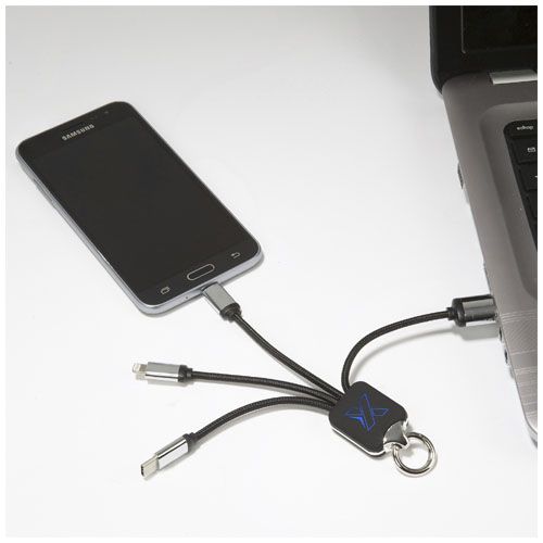 azul/negro SCX.design C15 quatro light-up cable retroiluminado