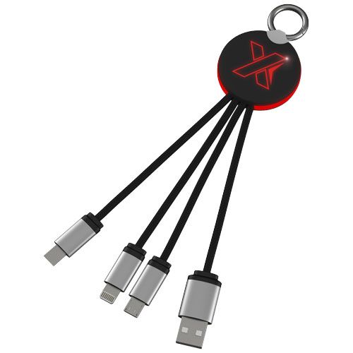 rojo/negro SCX.design C16 ring light-up cable retroiluminado