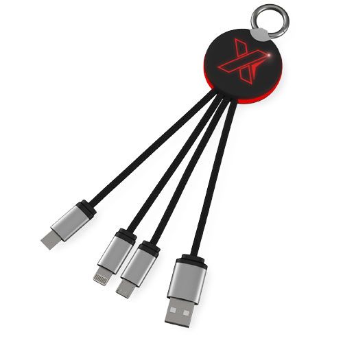 rojo/negro SCX.design C16 ring light-up cable retroiluminado