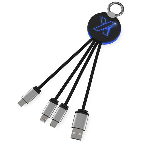 azul/negro SCX.design C16 ring light-up cable retroiluminado