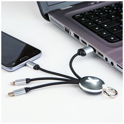 negro/blanco SCX.design C16 ring light-up cable retroiluminado