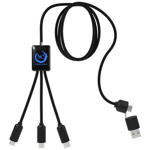 azul/negro Cable de carga extensible 5 en 1
