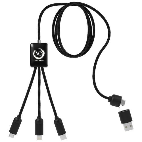 negro/blanco Cable de carga extensible 5 en 1