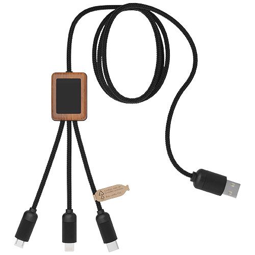 madera Cable de bambú 3 en 1