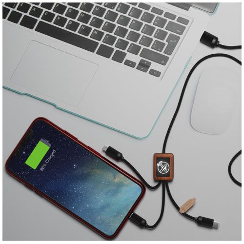 madera Cable de bambú 3 en 1