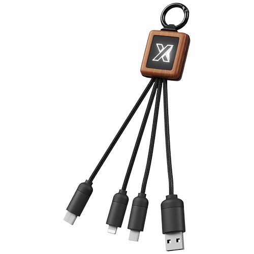 madera/negro SCX.design Cable de madera de 20 W FSC fácil de usar C-19