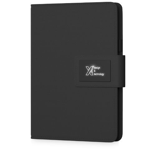 black SCX.design O16 A5 notebook powerbank retroiluminado
