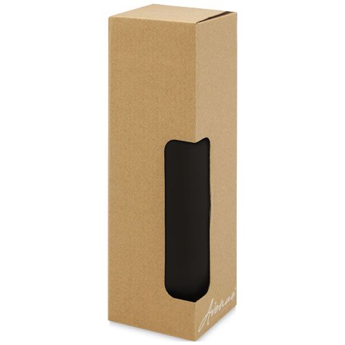 black Vaso de cerámica de 300 ml con tapa de bambú