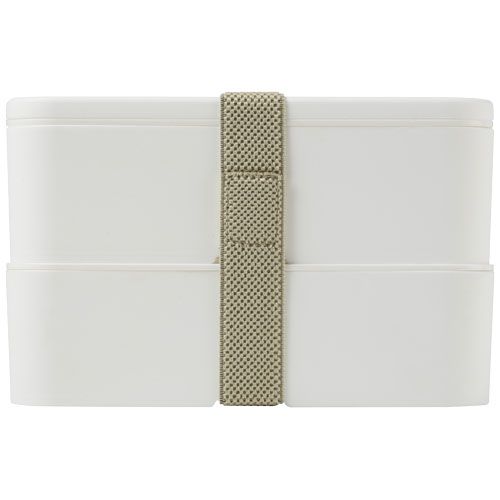 blanco/guijarro Fiambrera doble de 700+700 ml