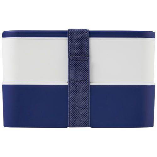 blanco/azul Fiambrera de doble capa