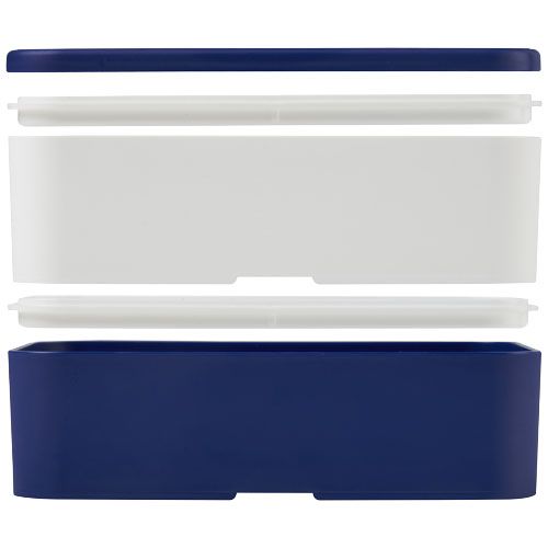 blanco/azul Fiambrera de doble capa