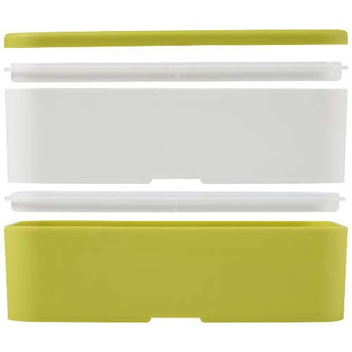 verde lima/blanco Fiambrera doble de 700+700 ml