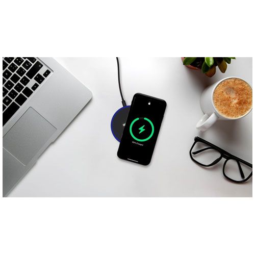 black Base de carga inalámbrica de 15 W con logotipo retroiluminado