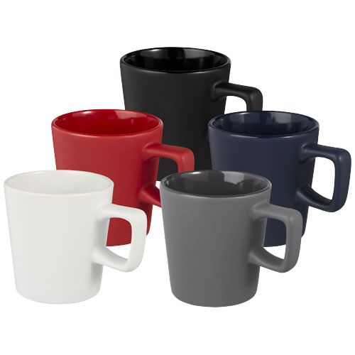 gris mate Taza de cerámica de 280 ml