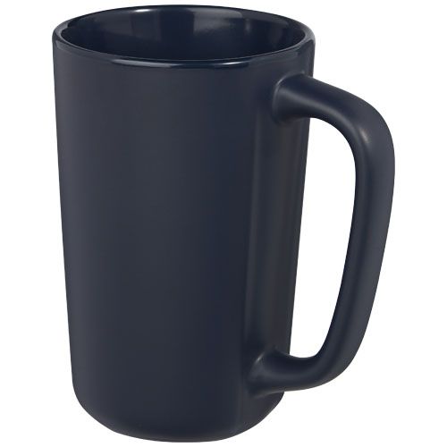 azul marino Taza de cerámica de 480 ml