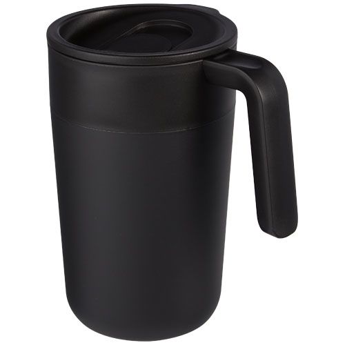 black Taza de 400 ml con doble pared reciclada