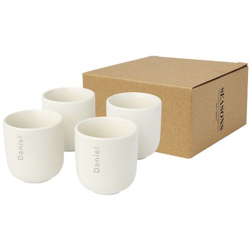 white Cuatro tazas de expreso de 90 ml