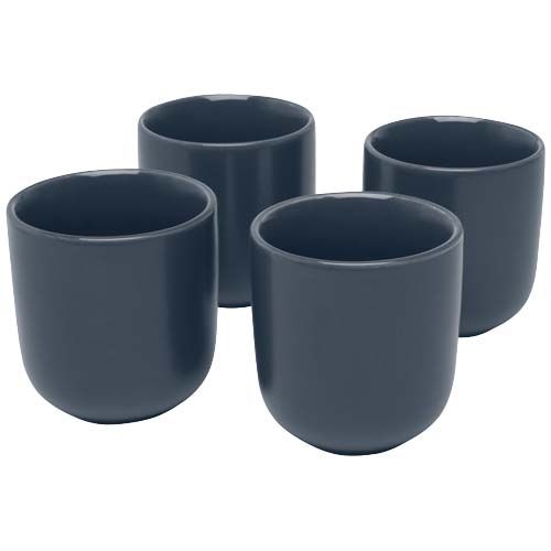 azul oscuro Cuatro tazas de expreso de 90 ml