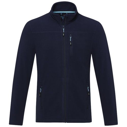 azul marino Chaqueta polar con cremallera entera reciclada GRS para hombre Amber